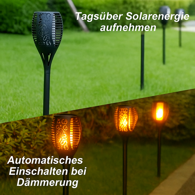 Flamora™ | Tanzende Solarflammen-Außenlampe