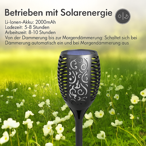Flamora™ | Tanzende Solarflammen-Außenlampe