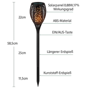 Flamora™ | Tanzende Solarflammen-Außenlampe