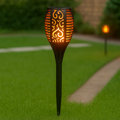 Flamora™ | Tanzende Solarflammen-Außenlampe